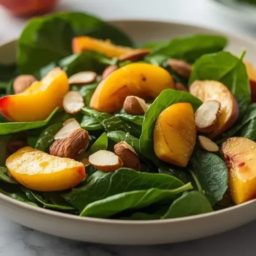 Peach Spinach Salad recipe