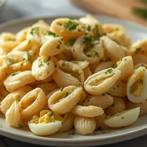 shell pasta deviled egg salad recipe