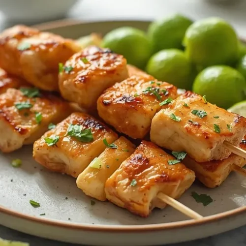 tropical honey lime chicken skewers recipe