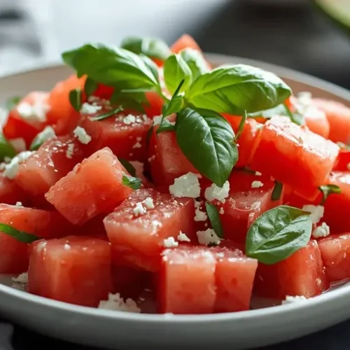Watermelon Basil Salad recipe