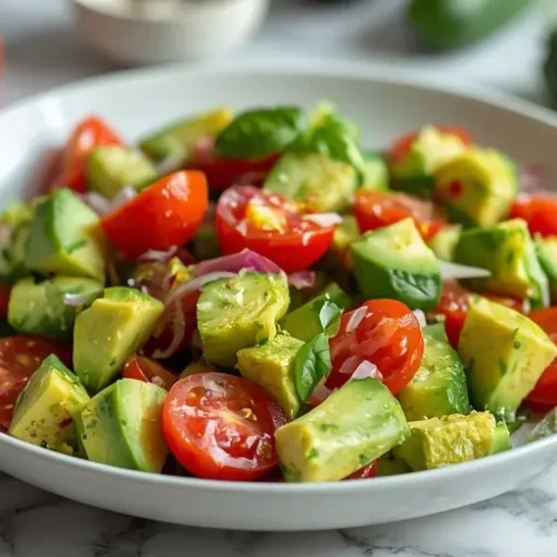 Avocado Cucumber Tomato Salad recipe