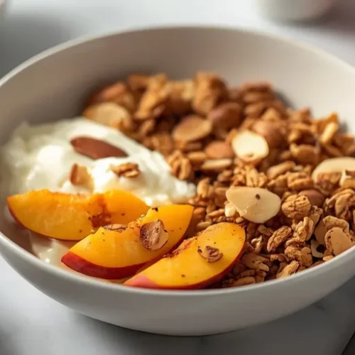 Cottage Cheese Peach Bowl recipe