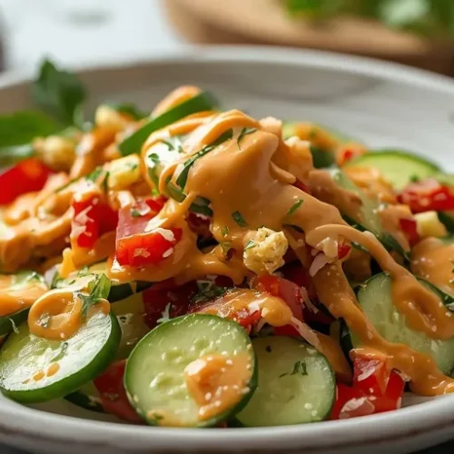 Creamy BBQ Cucumber Salad recipe