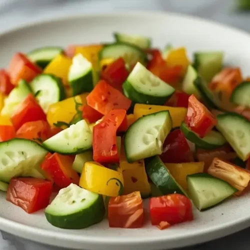 Cucumber Bell Pepper Salad recipe