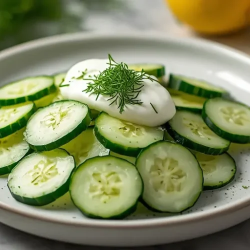 Cucumber Dill Sour Cream Salad recipe