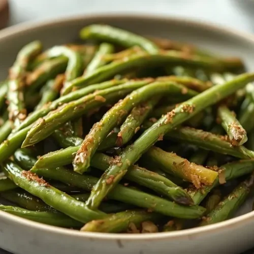 Garlic Air Fryer Green Beans recipe
