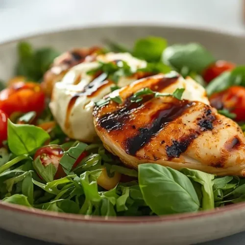 Grilled Chicken Burrata Salad recipe
