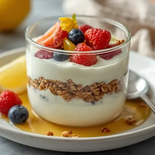 High Protein Lemon Yogurt Parfait recipe