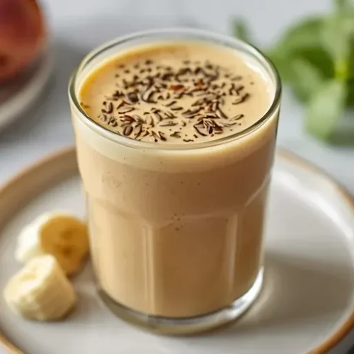 High Protein Peach Banana Smoothie recipe