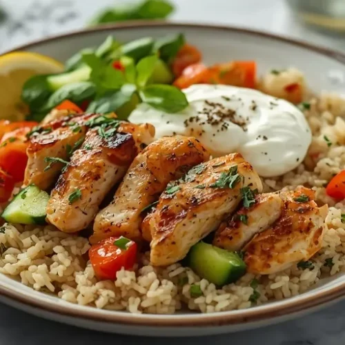 Mediterranean Greek Chicken Bowl recipe