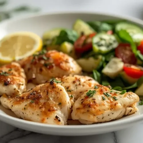 Mediterranean Lemon Herb Chicken Bowl recipe