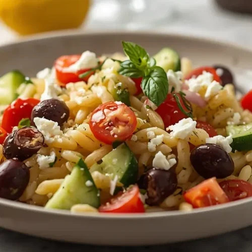 Mediterranean Lemon Orzo Salad recipe