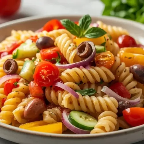 Mediterranean Loaded Pasta Salad recipe