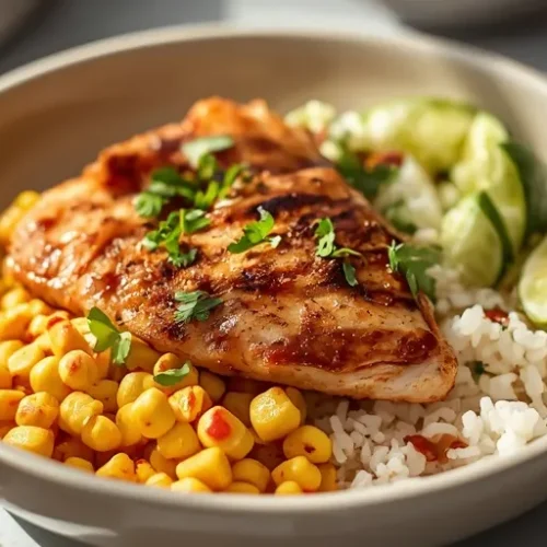 Mexican Street Corn Chicken Bowl recipe