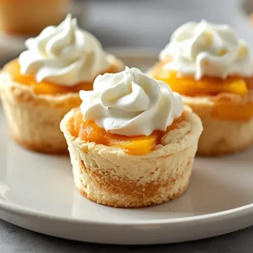 Mini Peach Shortcake Dessert Cups recipe