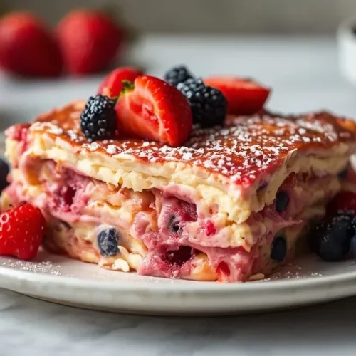 Mixed Berry Dessert Lasagna recipe