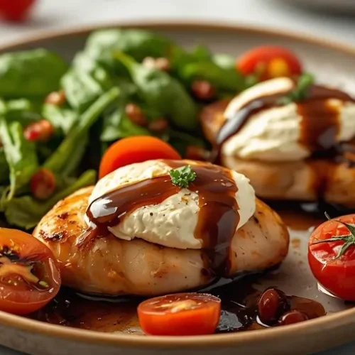One Pan Balsamic Caprese Chicken recipe
