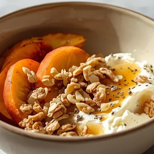 Peach Cottage Cheese Breakfast Bowl recipe