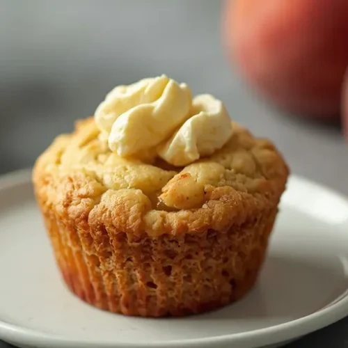 Peaches And Cream Cottage Cheese Muffins recipe