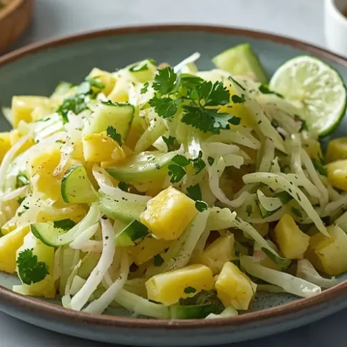 Pineapple Cucumber Slaw recipe