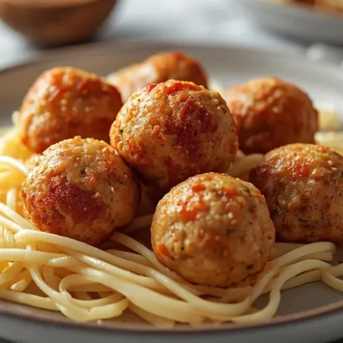 Air Fryer Chicken Parmesan Meatballs recipe