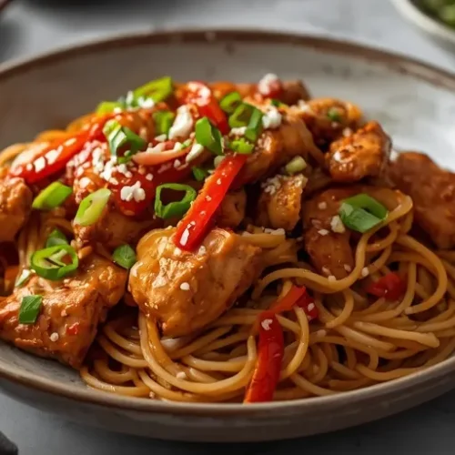 Buldak Chicken Ramen Stir Fry recipe
