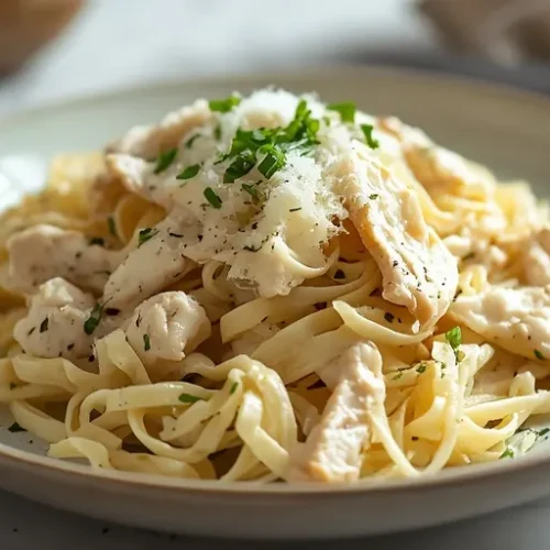 Creamy Chicken Cabbage Alfredo recipe
