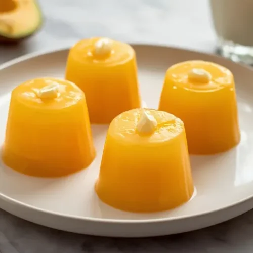 Mango Coconut Agar Jelly Cups recipe