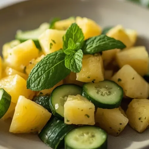 Pineapple Cucumber Mint Salad recipe