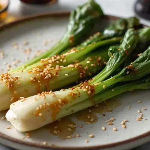 Sesame Garlic Baby Bok Choy recipe