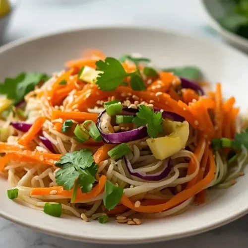 Sesame Ginger Cabbage Noodle Salad recipe