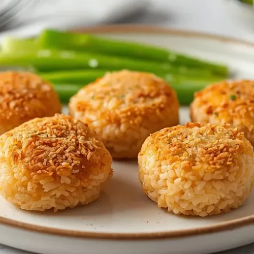 Air Fryer Crispy Rice Salmon Bites recipe
