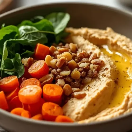 Carrot Hummus Grain Bowls recipe