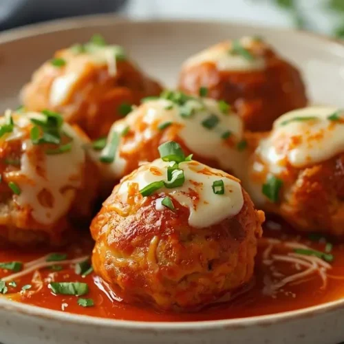 Cheesy French Onion Chicken Meatballs recipe