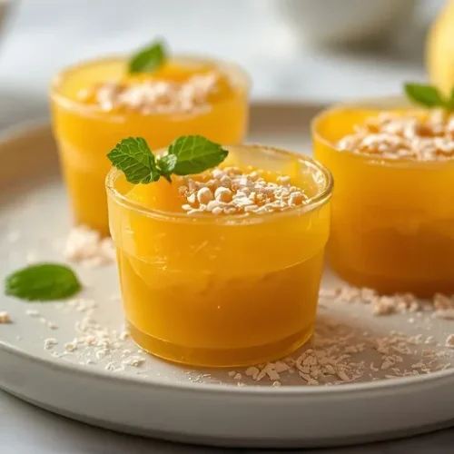 Coconut Mango Jelly Cups recipe