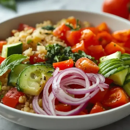 High Fiber Mediterranean Grain Bowls recipe