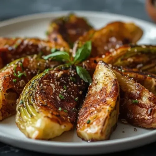 Miso Glazed Cabbage Wedges recipe