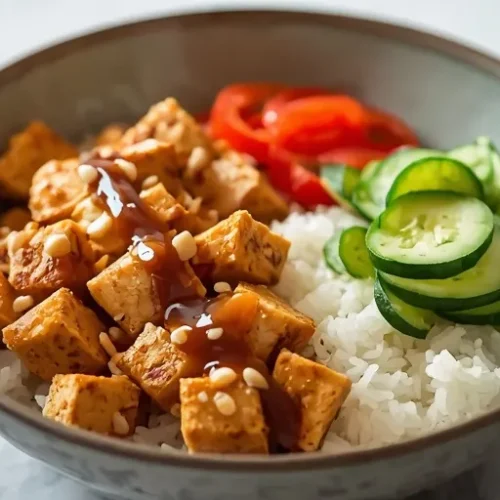 Peanut Tofu Rice Bowls recipe