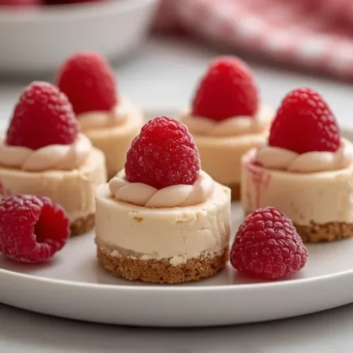 Raspberry Gummy Cheesecake Bites recipe