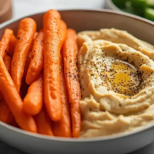 Roasted Carrot Hummus Bowls recipe