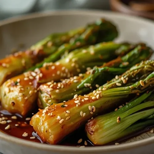 Roasted Sesame Baby Bok Choy recipe