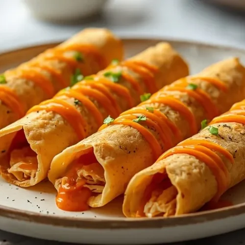 Air Fryer Buffalo Chicken Taquitos recipe