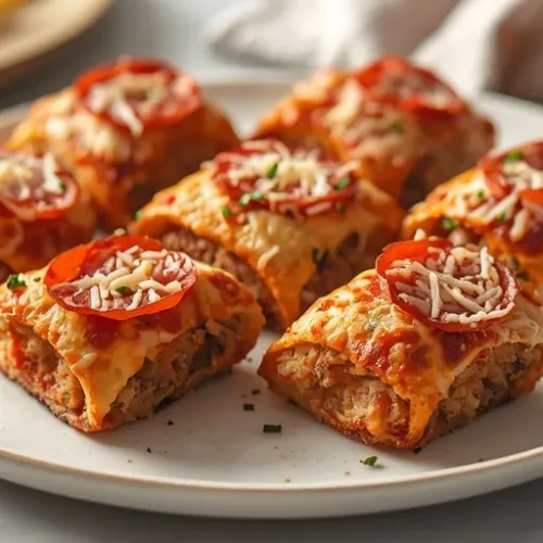 Air Fryer Turkey Pepperoni Pizza Rolls recipe
