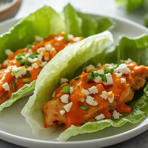 Buffalo Chicken Lettuce Wraps recipe
