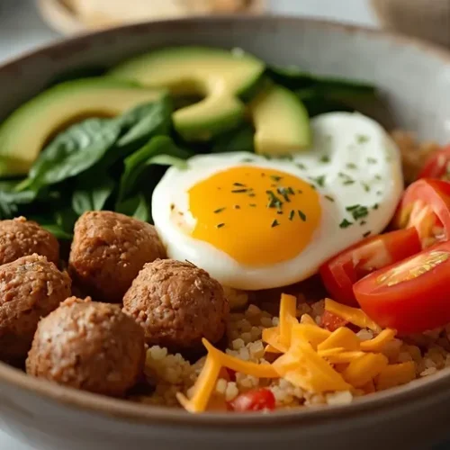 Chicken Sausage Breakfast Bowls recipe