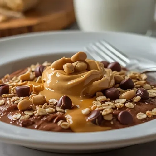 Chocolate Peanut Butter Protein Oats recipe