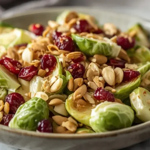 Cranberry Brussels Sprout Slaw recipe