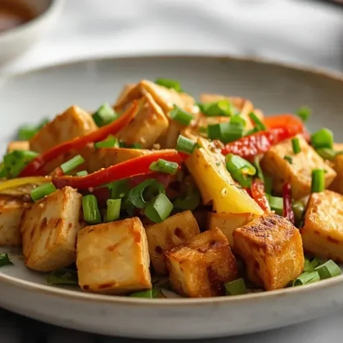 Garlic Ginger Tofu Stir Fry recipe