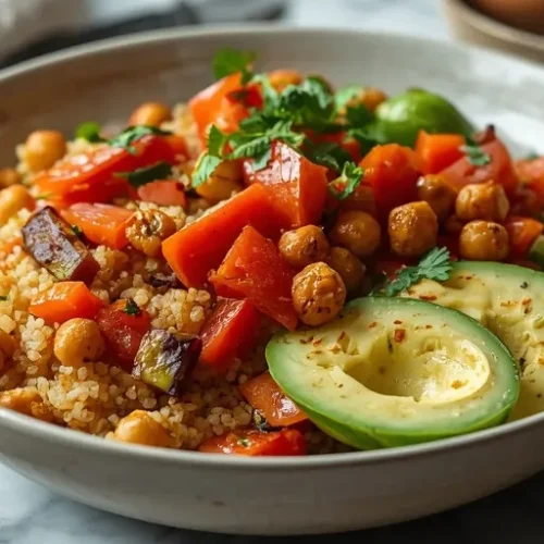 Harissa Chickpea Quinoa Bowls recipe