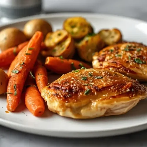Maple Dijon Chicken Sheet Pan Dinner recipe
